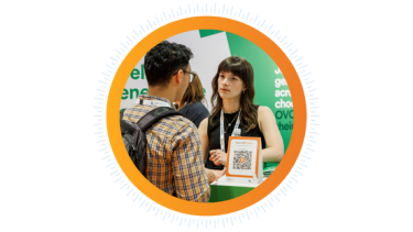 All-Energy visitor and exhibitor talking