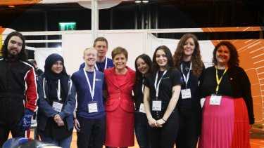 Nicola Sturgeon at All-Energy and Dcarbonise Shell stand